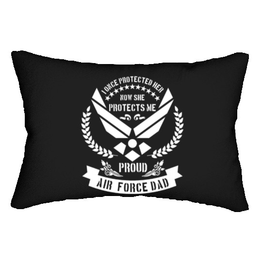 Proud Air Force Dad - USA military Lumbar Pillows