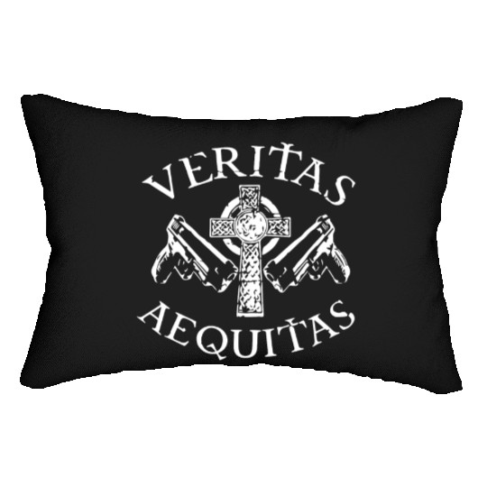 Veritas Aequitas Boondock Saints Irish Vigilante P Lumbar Pillows