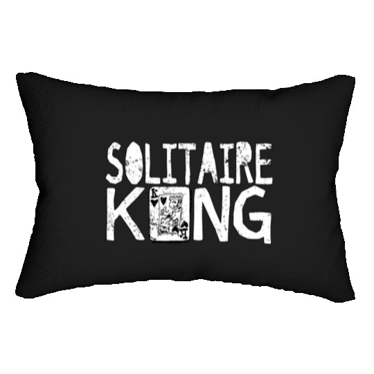 Solitaire King Card Games Fun Lumbar Pillows
