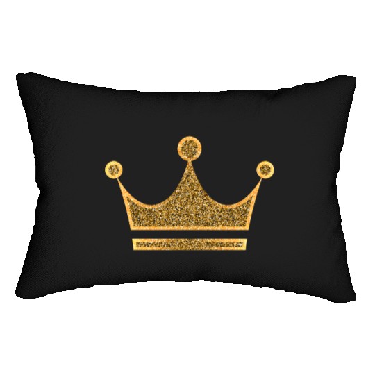 Vip golden crown monarch king vector image rap art Lumbar Pillows