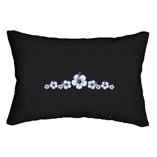 Hawaiian Hibiscus Flowers - Surfing Style Lumbar Pillows