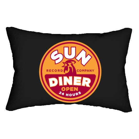 Sun Diner Record Rooster Lumbar Pillows