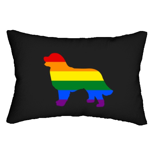 Gay Pride Dog Bernese Mountain Dog Gay Pride Dog Apparel Lumbar Pillows