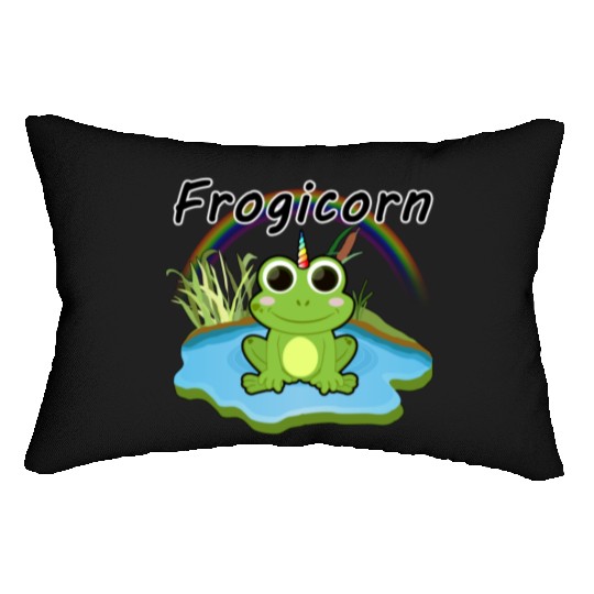 FROGICORN frog unicorn fantasy animal cute kids birthday gift Lumbar Pillows