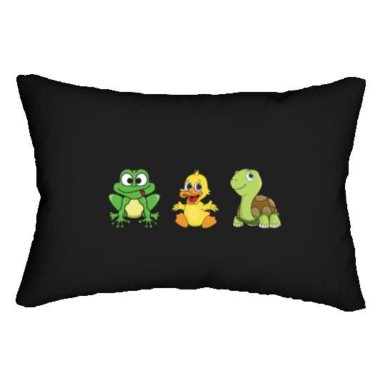 Frog Ducklings Duck Turtle Lumbar Pillows