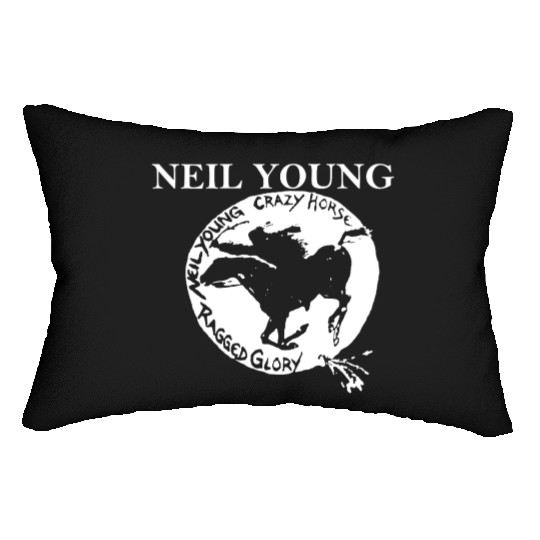 Neil Young Crazy Horse Unisex Retro Rock Horse Lumbar Pillows