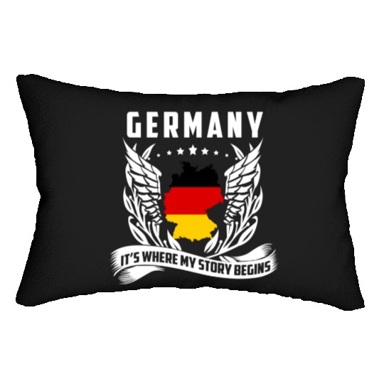 Germany - Germany is where my story begins Lumbar Pillows