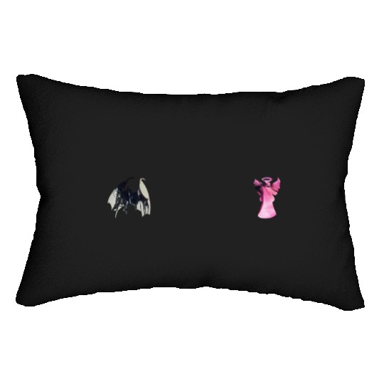 ANGEL vs DEVIL decisions choices good vs evil Lumbar Pillows