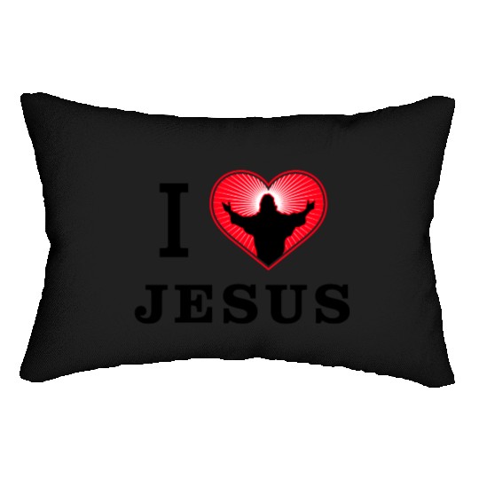 I Love Jesus Lumbar Pillows