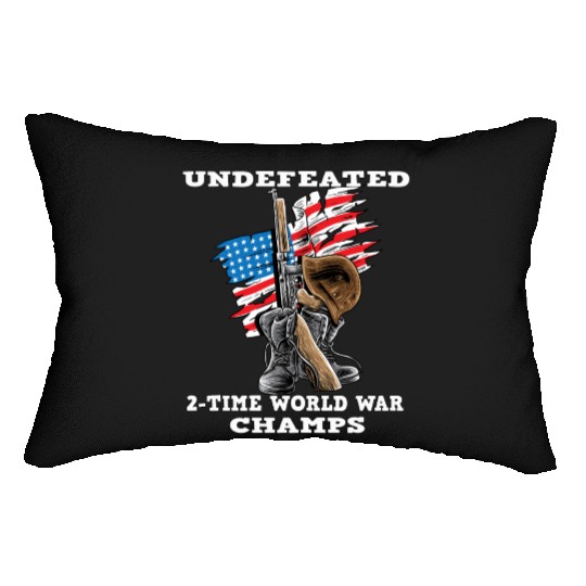 Undefeated World war 2 veteran Lumbar Pillows