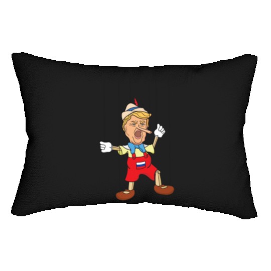 Trump Lying Pinocchio Lumbar Pillows