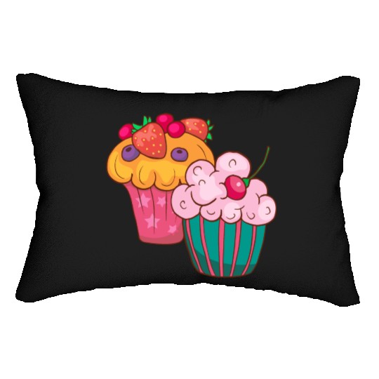Cupcake Muffin Bakery Cake Candy Sweets Cookie Lumbar Pillows