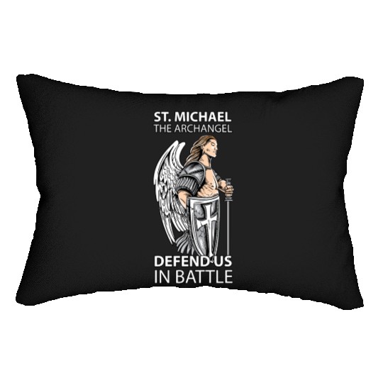 St Michael the Archangel Saints Angel Catholic Lumbar Pillows
