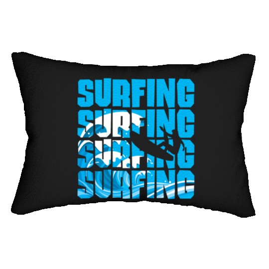 Surfing Surfing Surfing Lumbar Pillows