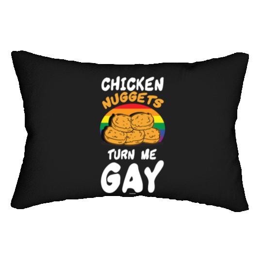 Funny Chicken Nuggets LGBT Lumbar Pillows