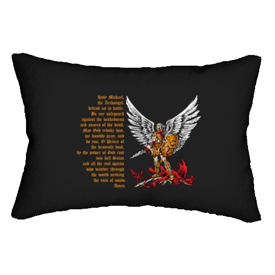 Saint Michael Lumbar Pillows for men prayer catholic church