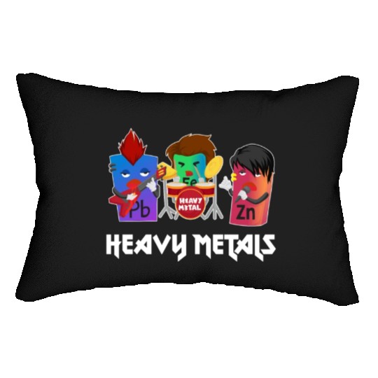 Funny Heavy Metals Chemistry Elements Rock Band Lumbar Pillows