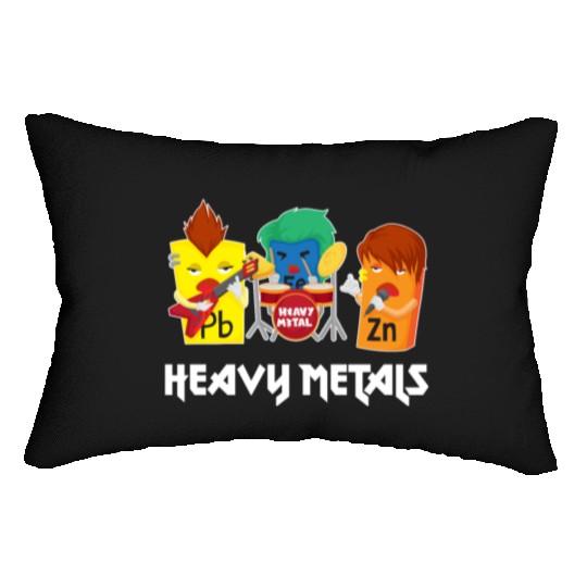 Funny Heavy Metals Chemistry Elements Rock Band Lumbar Pillows