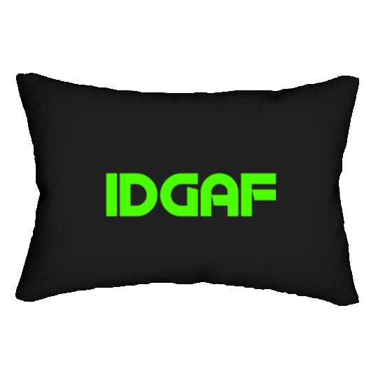 IDGAF (LIME GREEN PRINT) Lumbar Pillows