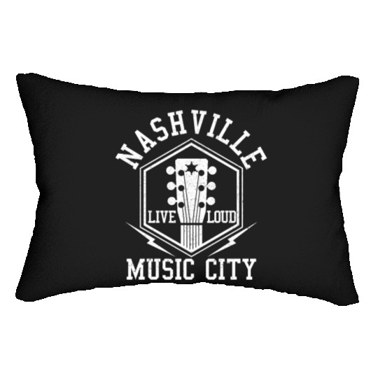 Nashville Tennessee - Country Music City Lumbar Pillows