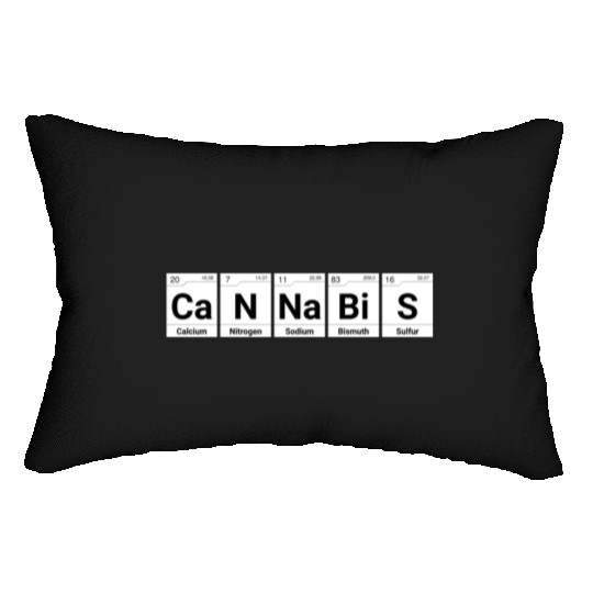 Cannabis Periodic Table Lumbar Pillows
