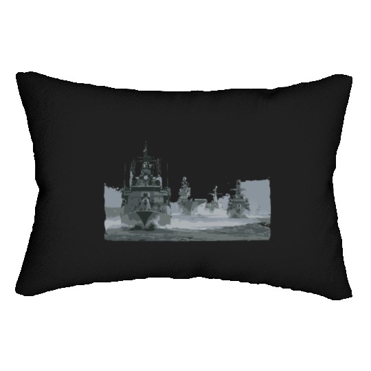 Navy ship Lumbar Pillows