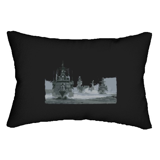 Navy ship Lumbar Pillows