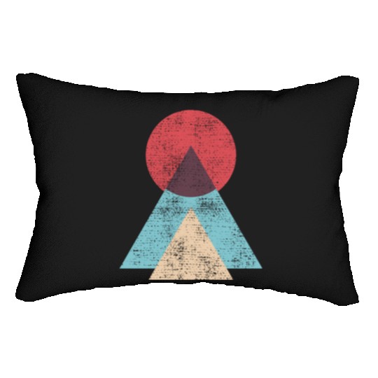 Mountains Sun Nature Abstract Lumbar Pillows