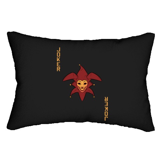 Joker Playing Card Lumbar Pillows