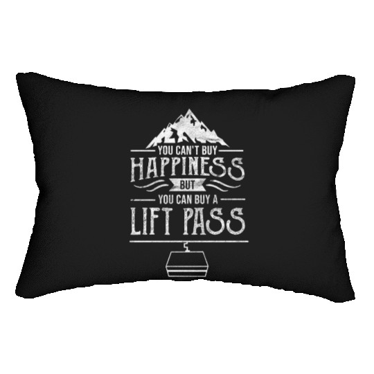 Ski Skiing Winter Sport Mountains Cold Snow Funny Lumbar Pillows