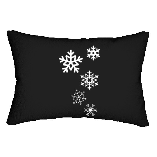 Snowflake Snowman Christmas Holiday Snowflakes Lumbar Pillows