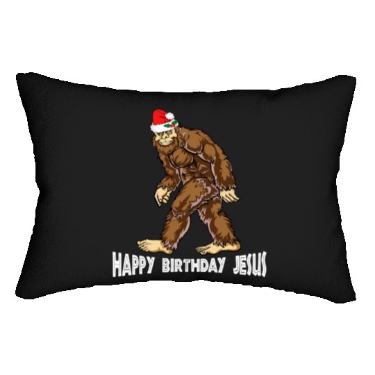 Bigfoot Christmas Lumbar Pillows Boys Kids Youth Women Men