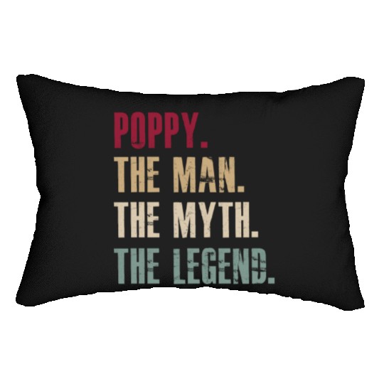 Poppy the man the myth the legend Lumbar Pillows