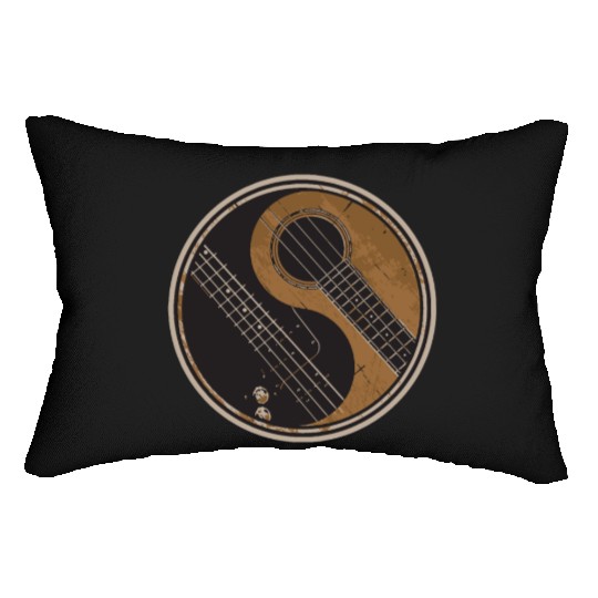 Guitar Ying Yang Gift Guitar Player Lumbar Pillows