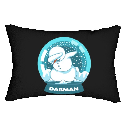 Dab Dabbing Snowman Dancing Snow Globe Christmas Lumbar Pillows