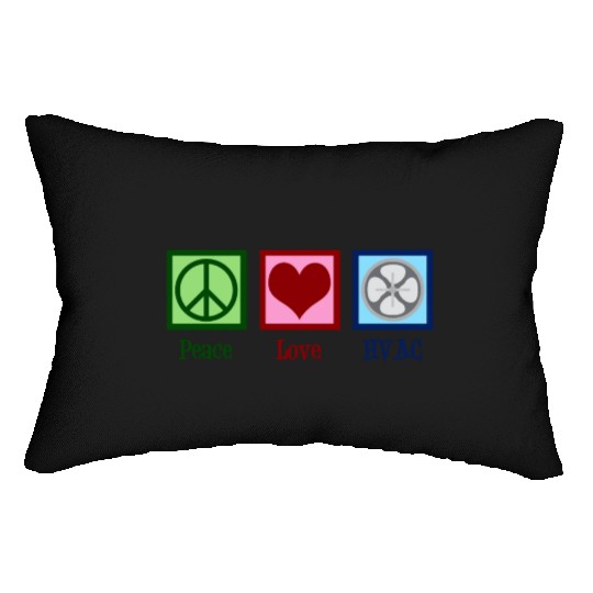 Peace Love HVAC Lumbar Pillows
