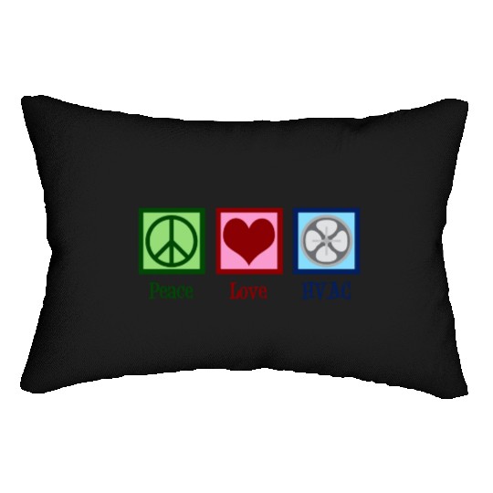 Peace Love HVAC Lumbar Pillows