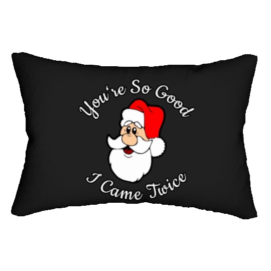 Adult Humor Naughty Dirty Santa Christmas Gift Lumbar Pillows