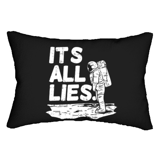 Moon Landing Conspiracy Theory Illuminati Gift Lumbar Pillows