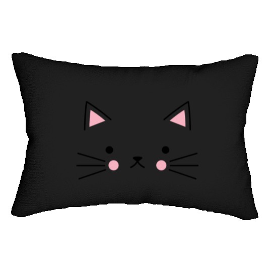 Cat Face Meow Lumbar Pillows