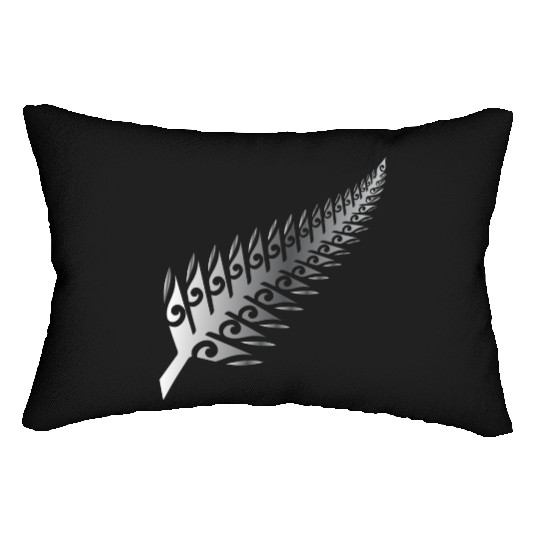 Silver Fern New Zealand Maori Style - Gift Idea Lumbar Pillows