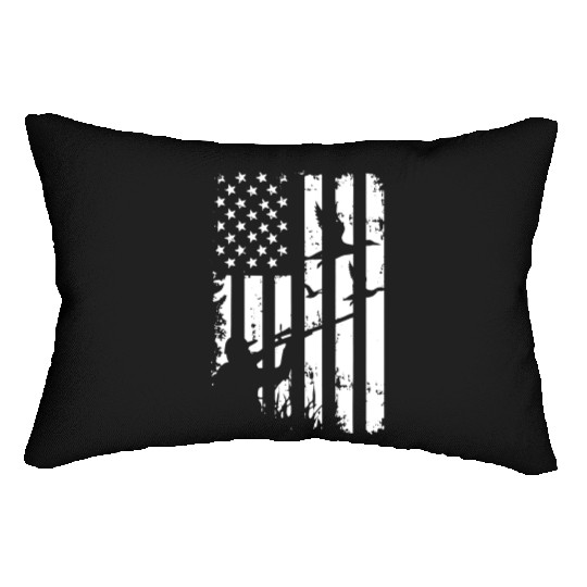 USA Duck Hunting American Hunters Hunt Gifts Lumbar Pillows