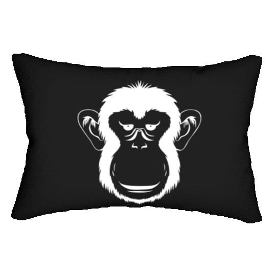 Bored Monkey Face Lumbar Pillows