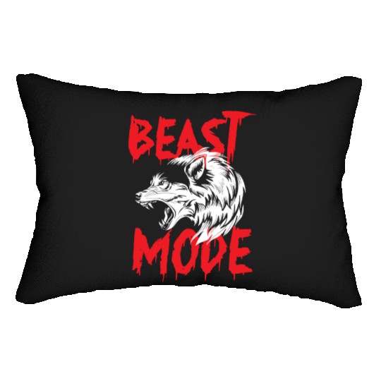 Wolf pack predator wild lonely animal moon Lumbar Pillows