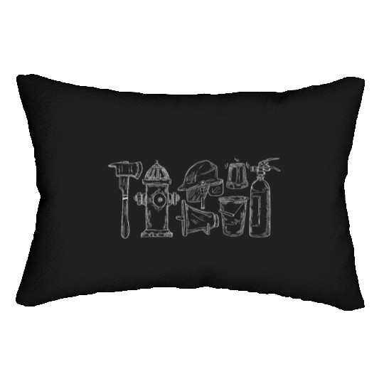 Fire Fighter Fireman Funny Gift Lumbar Pillows