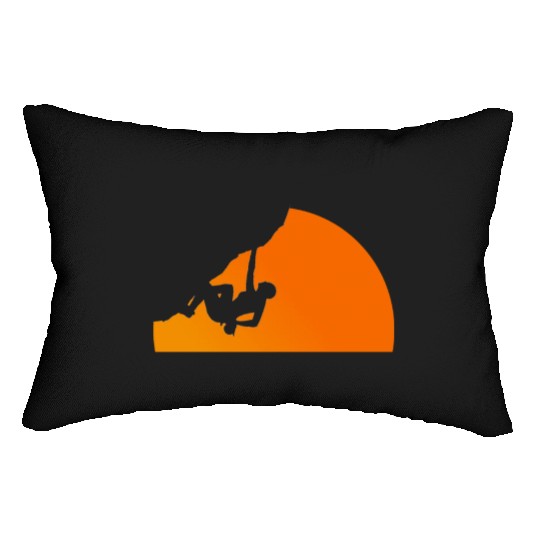 Climbing Sun - Climbing, Bouldering, Mountains, Gi Lumbar Pillows