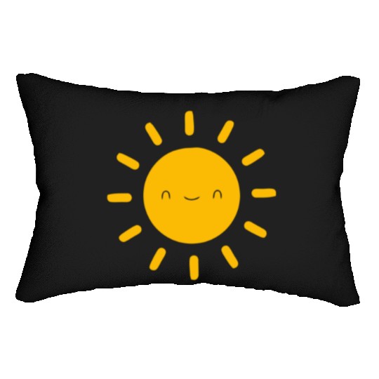 Happy Sun Is Kawaii and Cute Lumbar Pillows