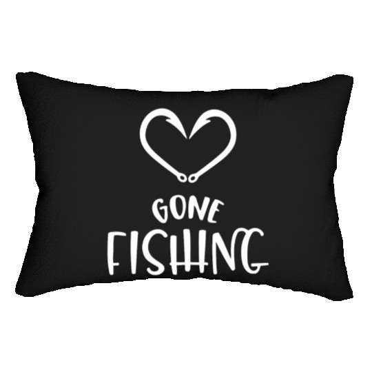 Fish Hook Gone Fishing Lumbar Pillows