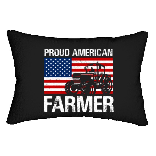 Proud American Farmer Design for Farmer Gifts for Lumbar Pillows