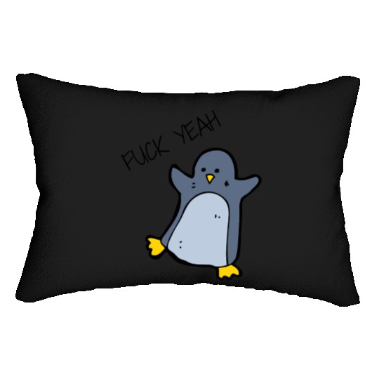 Fuck Yeah Penguin Lumbar Pillows